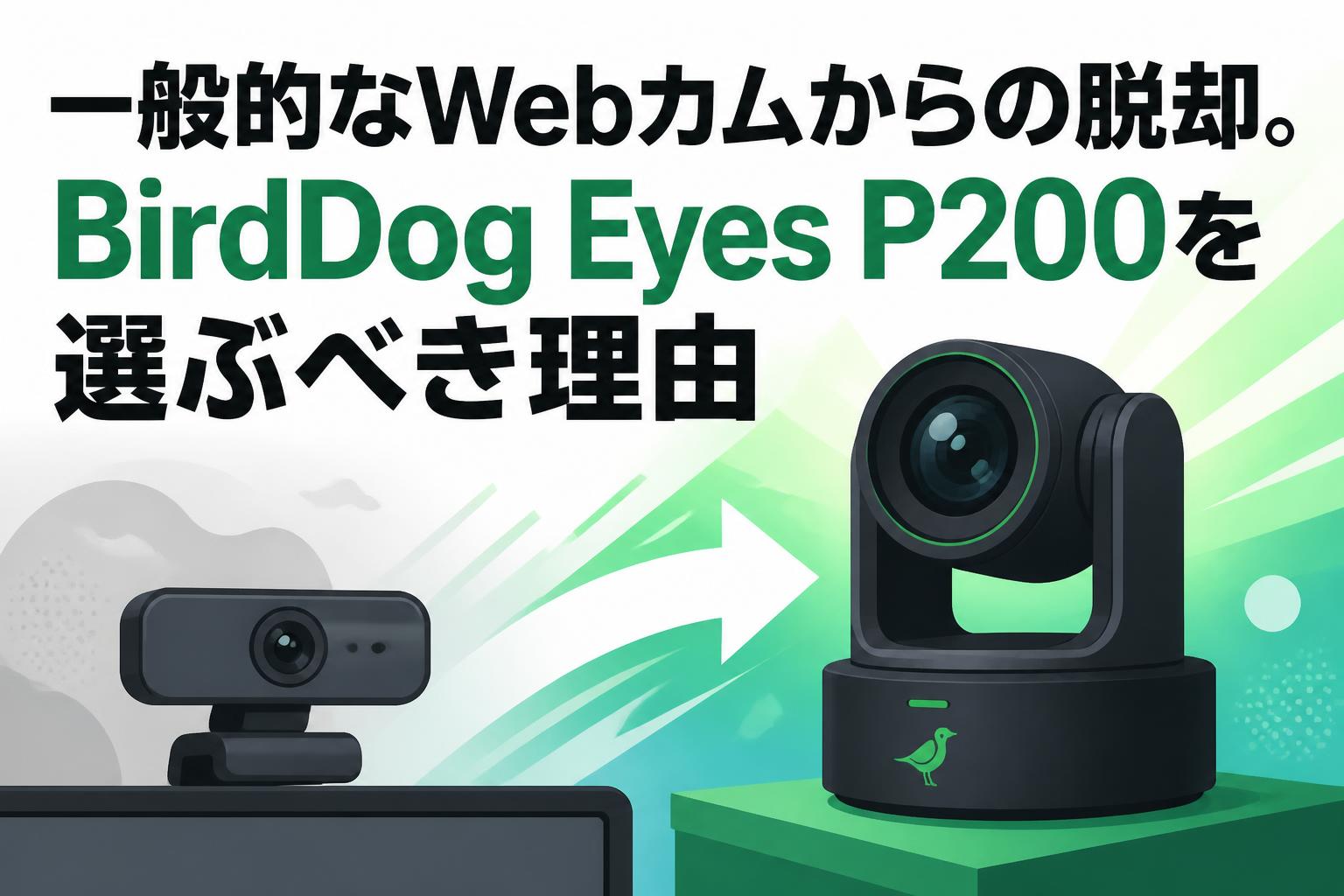 一般的なWebカムからの脱却。BirdDog Eyes P200を選ぶべき理由