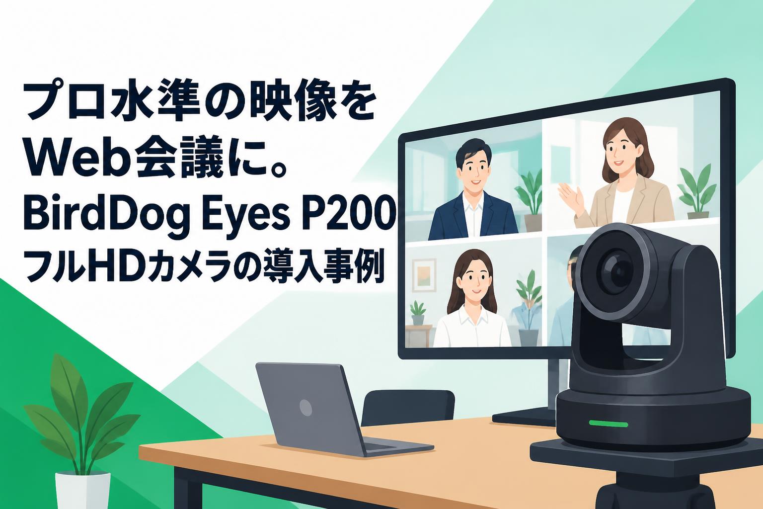 プロ水準の映像をWeb会議に。BirdDog Eyes P200フルHDカメラの導入事例