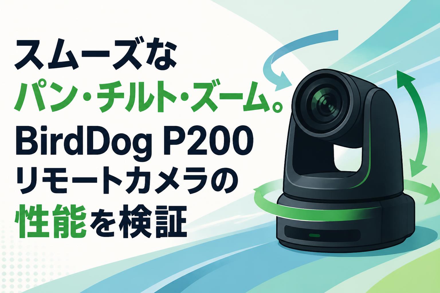 スムーズなパン・チルト・ズーム。BirdDog P200リモートカメラの性能を検証