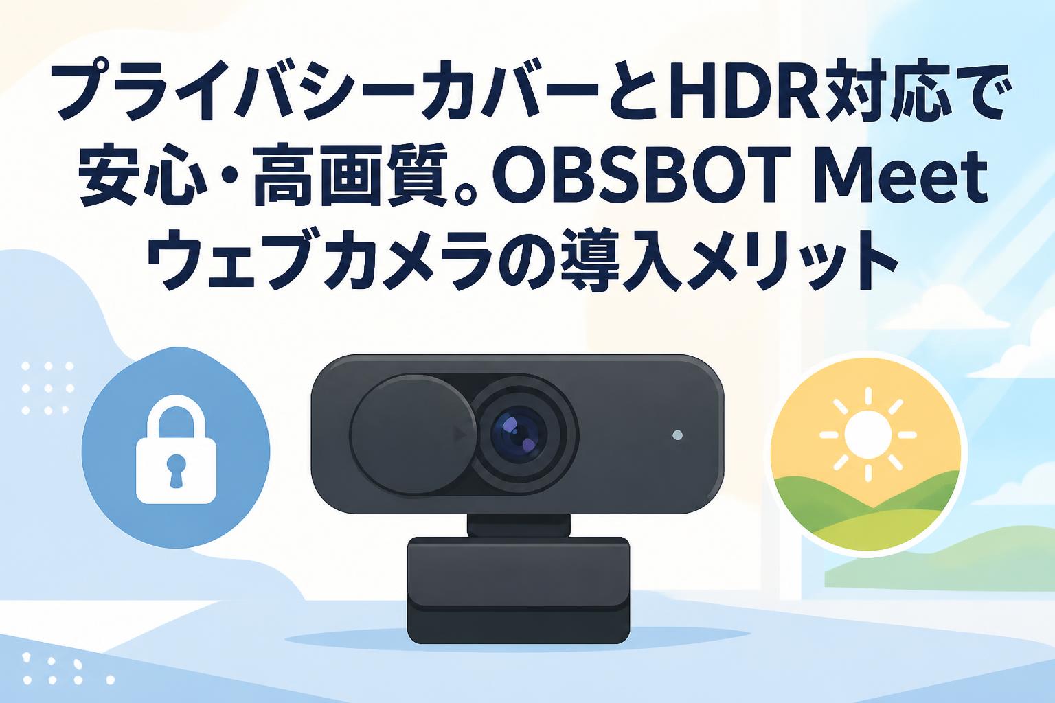 プライバシーカバーとHDR対応で安心・高画質。OBSBOT Meetウェブカメラの導入メリット