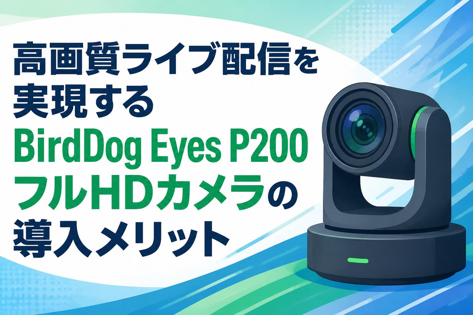 高画質ライブ配信を実現するBirdDog Eyes P200フルHDカメラの導入メリット