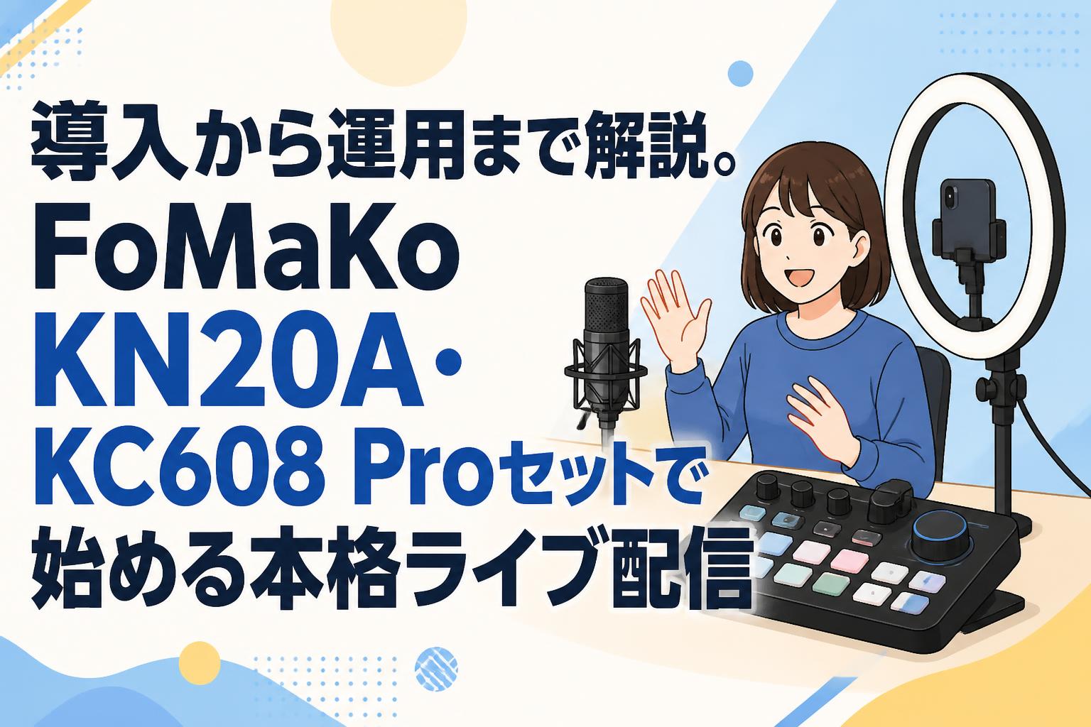 導入から運用まで解説。FoMaKo KN20A・KC608 Proセットで始める本格ライブ配信