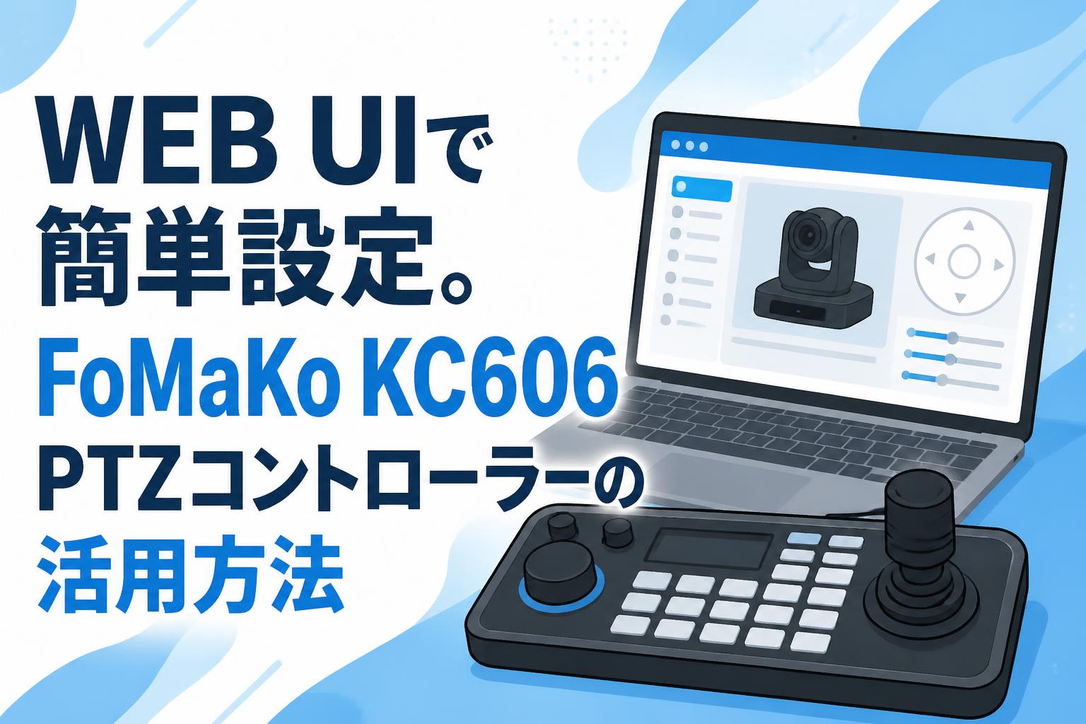 WEB UIで簡単設定。FoMaKo KC606 PTZコントローラーの活用方法