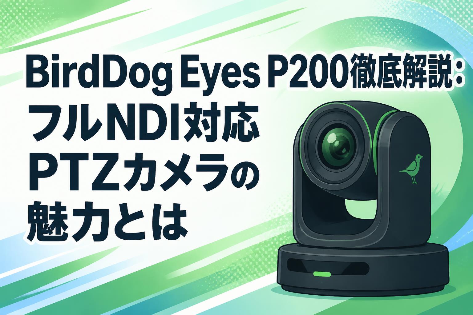 BirdDog Eyes P200徹底解説：フルNDI対応PTZカメラの魅力とは