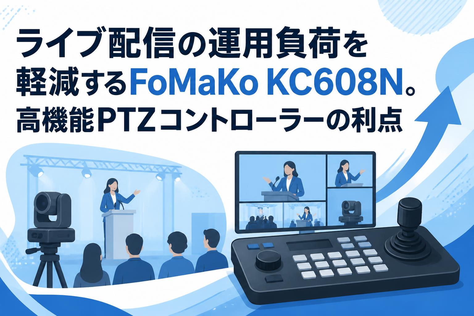 ライブ配信の運用負荷を軽減するFoMaKo KC608N。高機能PTZコントローラーの利点