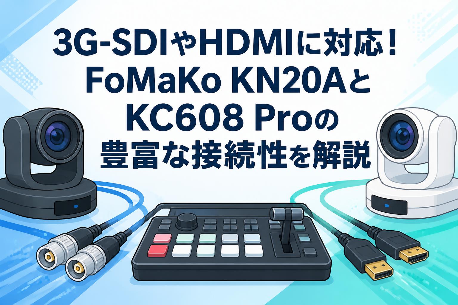 3G-SDIやHDMIに対応！FoMaKo KN20AとKC608 Proの豊富な接続性を解説
