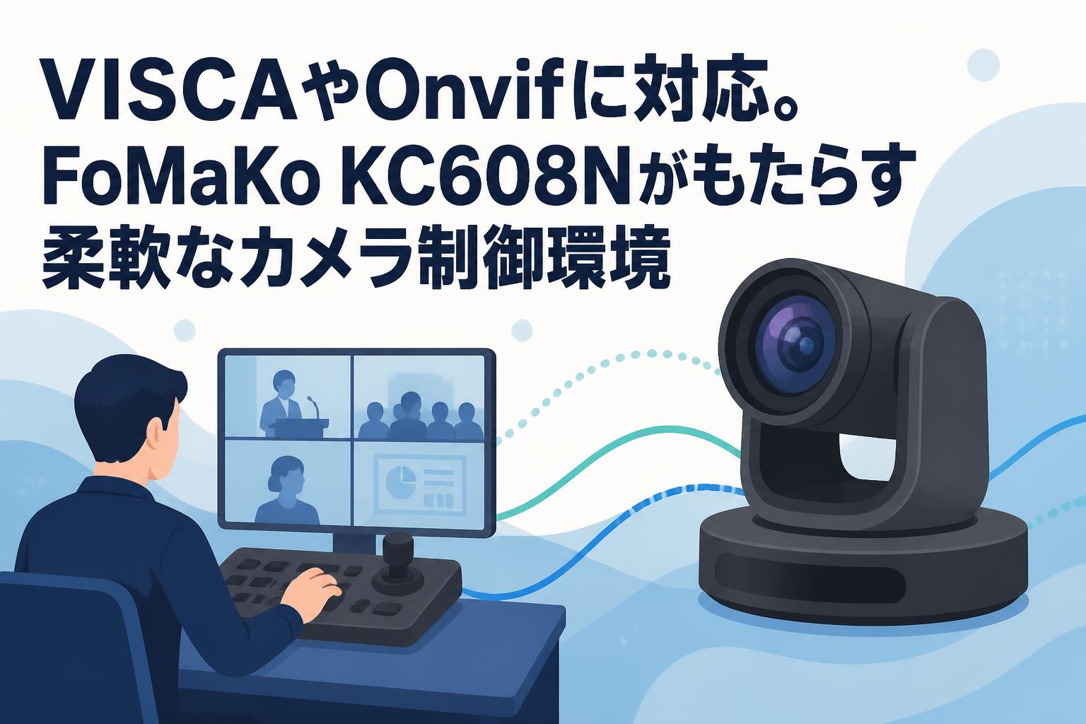 VISCAやOnvifに対応。FoMaKo KC608Nがもたらす柔軟なカメラ制御環境