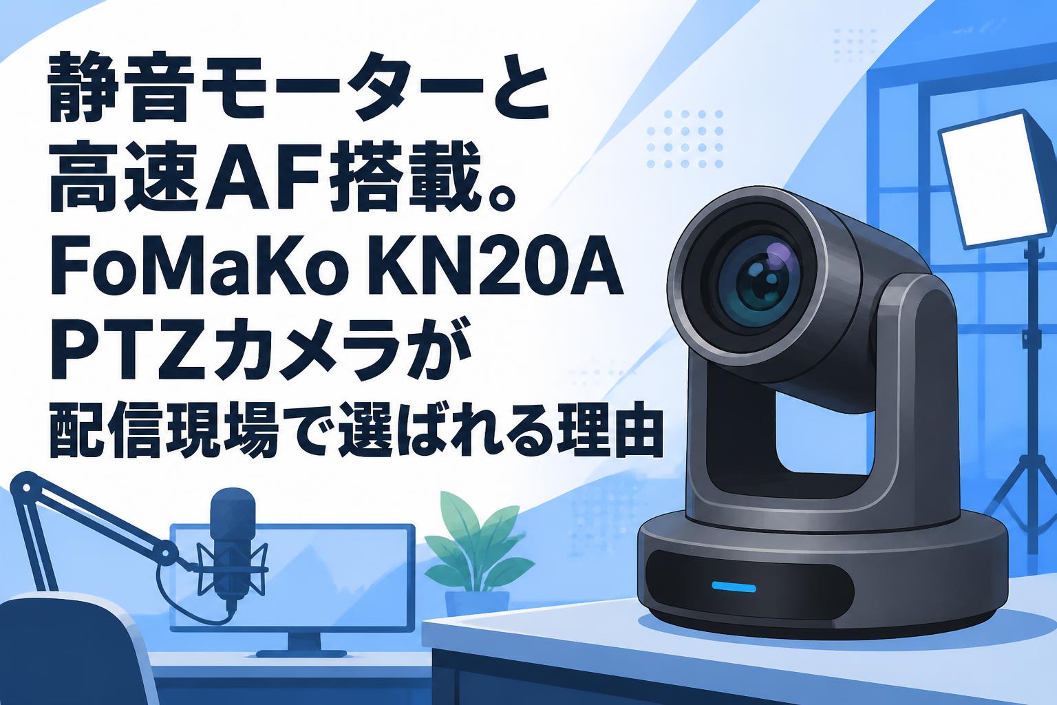 静音モーターと高速AF搭載。FoMaKo KN20A PTZカメラが配信現場で選ばれる理由
