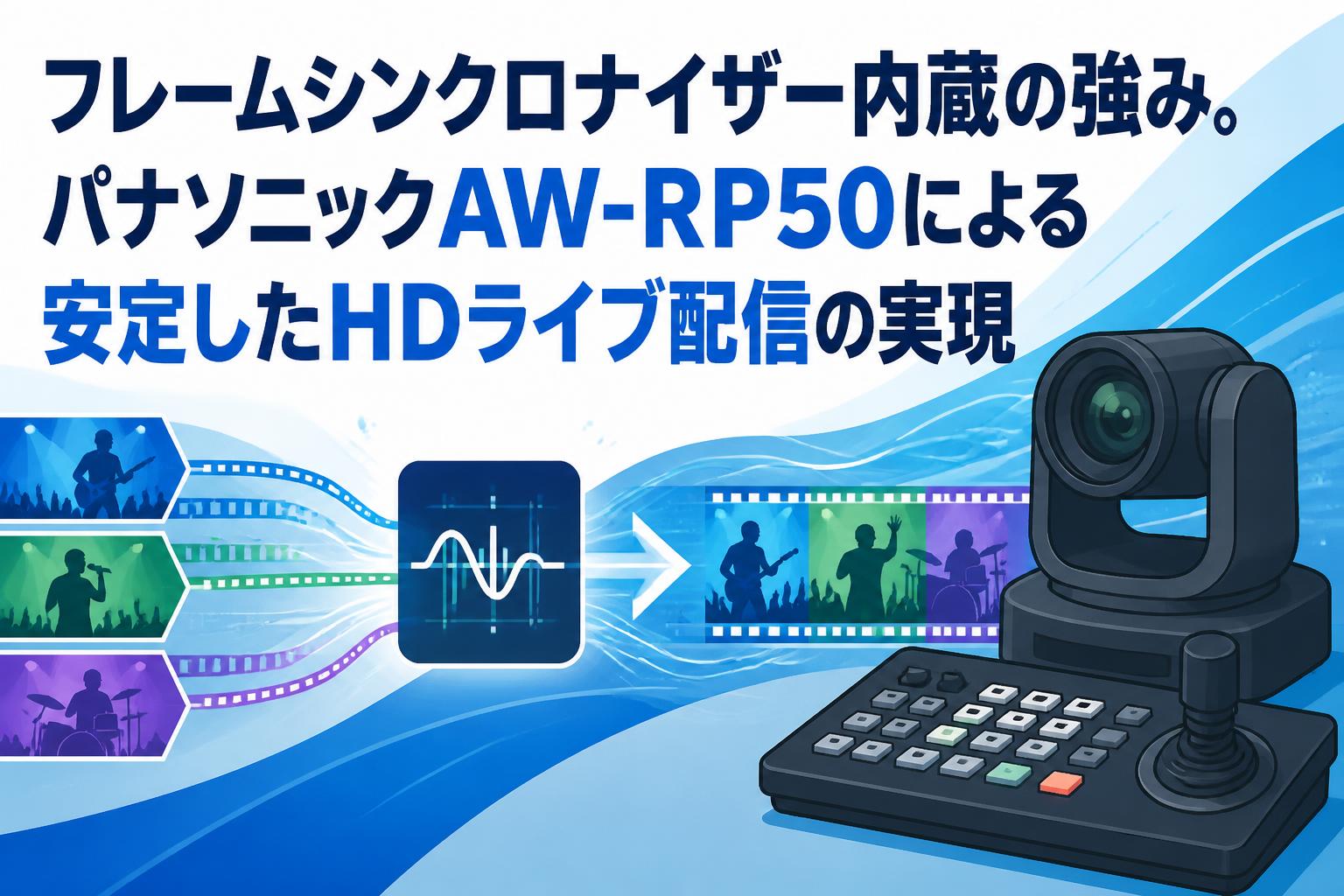 フレームシンクロナイザー内蔵の強み。パナソニックAW-RP50による安定したHDライブ配信の実現