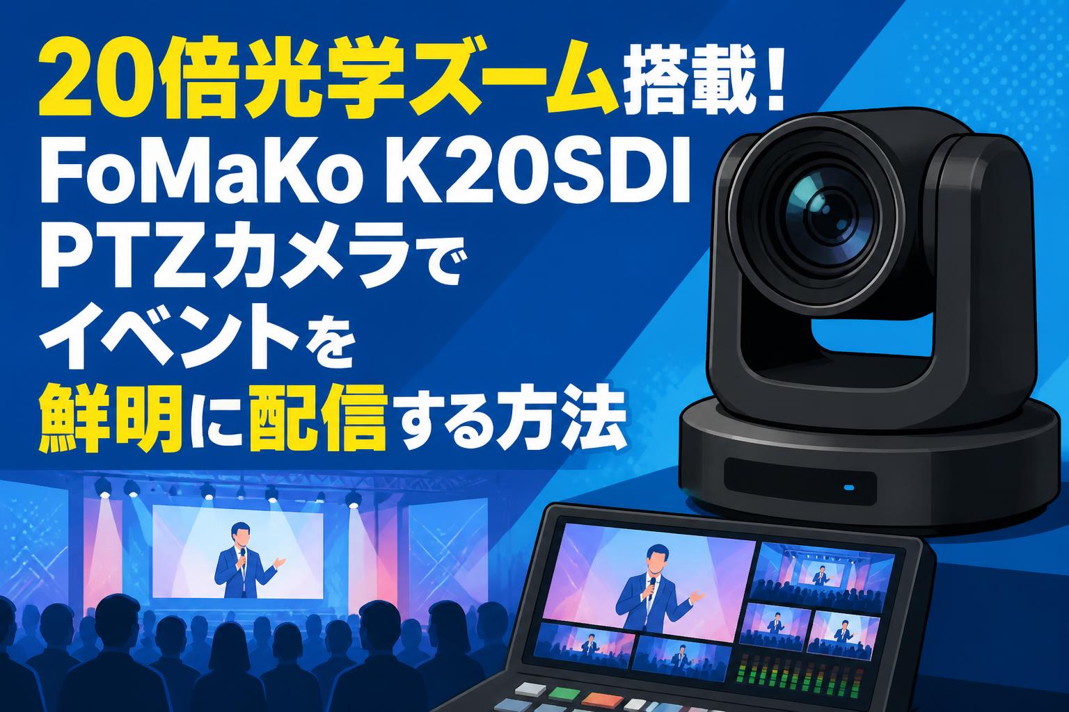 20倍光学ズーム搭載！FoMaKo K20SDI PTZカメラでイベントを鮮明に配信する方法