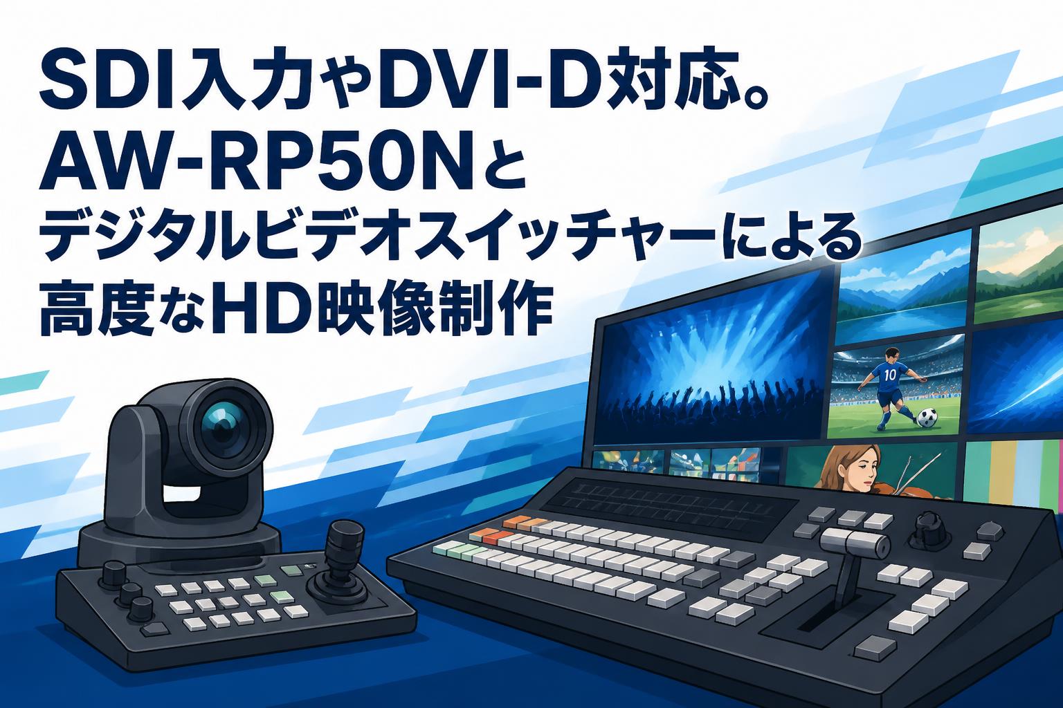 SDI入力やDVI-D対応。AW-RP50Nとデジタルビデオスイッチャーによる高度なHD映像制作