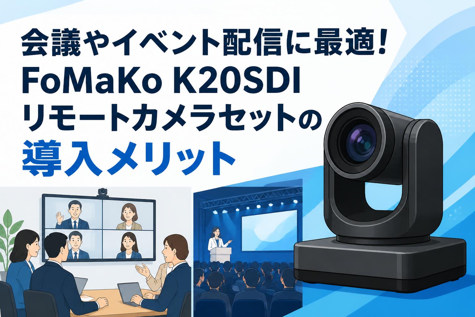 会議やイベント配信に最適！FoMaKo K20SDIリモートカメラセットの導入メリット