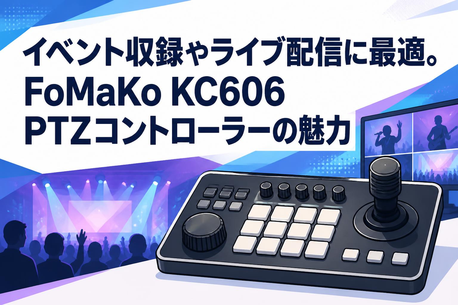 イベント収録やライブ配信に最適。FoMaKo KC606 PTZコントローラーの魅力