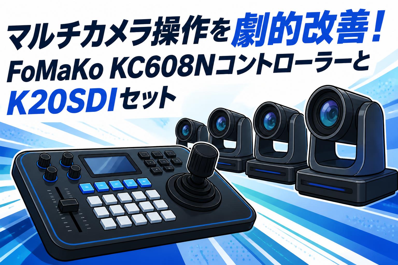 マルチカメラ操作を劇的改善！FoMaKo KC608NコントローラーとK20SDIセット