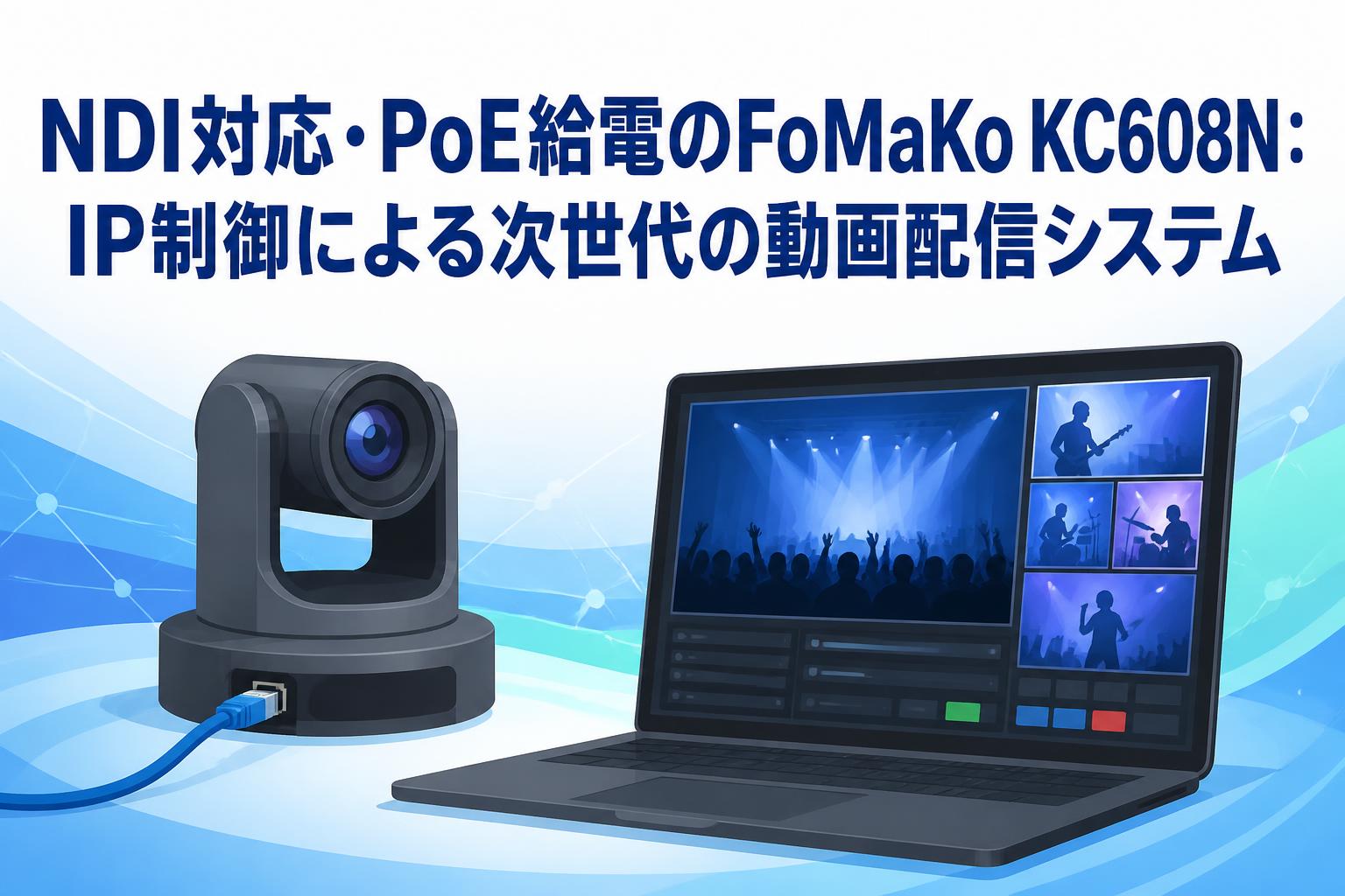 NDI対応・PoE給電のFoMaKo KC608N：IP制御による次世代の動画配信システム
