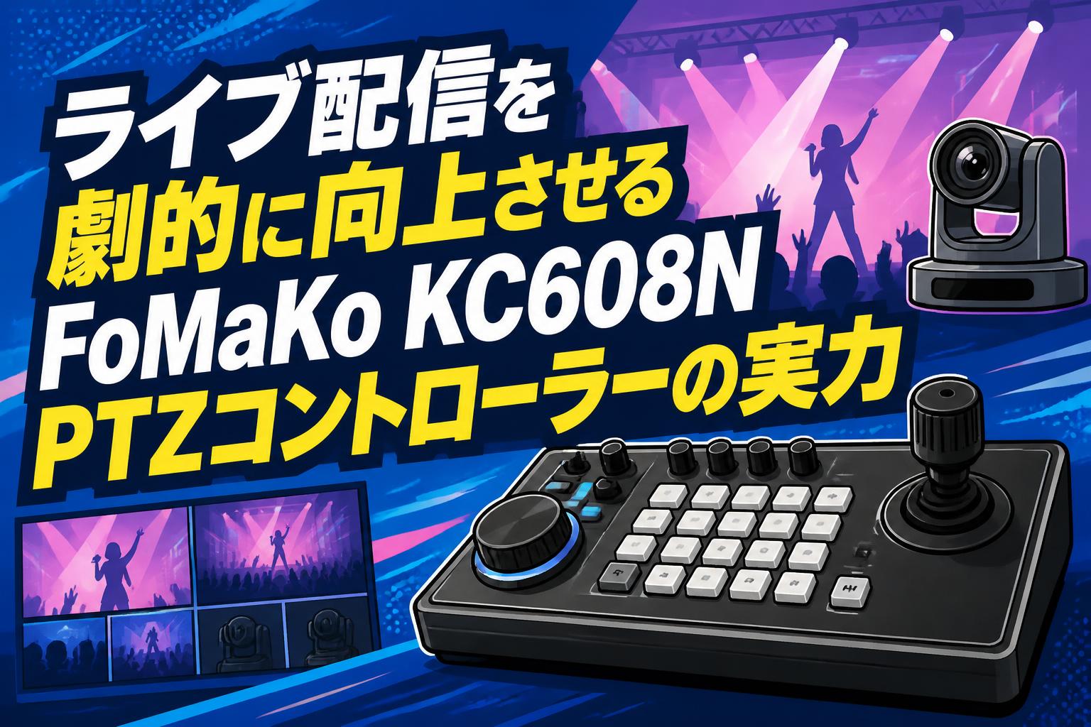 ライブ配信を劇的に向上させるFoMaKo KC608N PTZコントローラーの実力