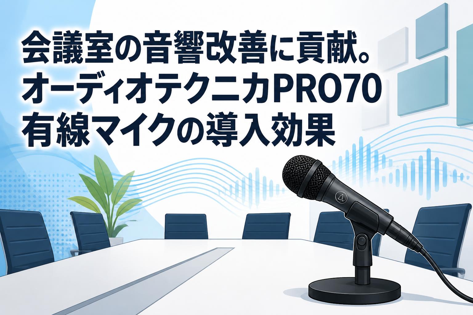 会議室の音響改善に貢献。オーディオテクニカPRO70有線マイクの導入効果