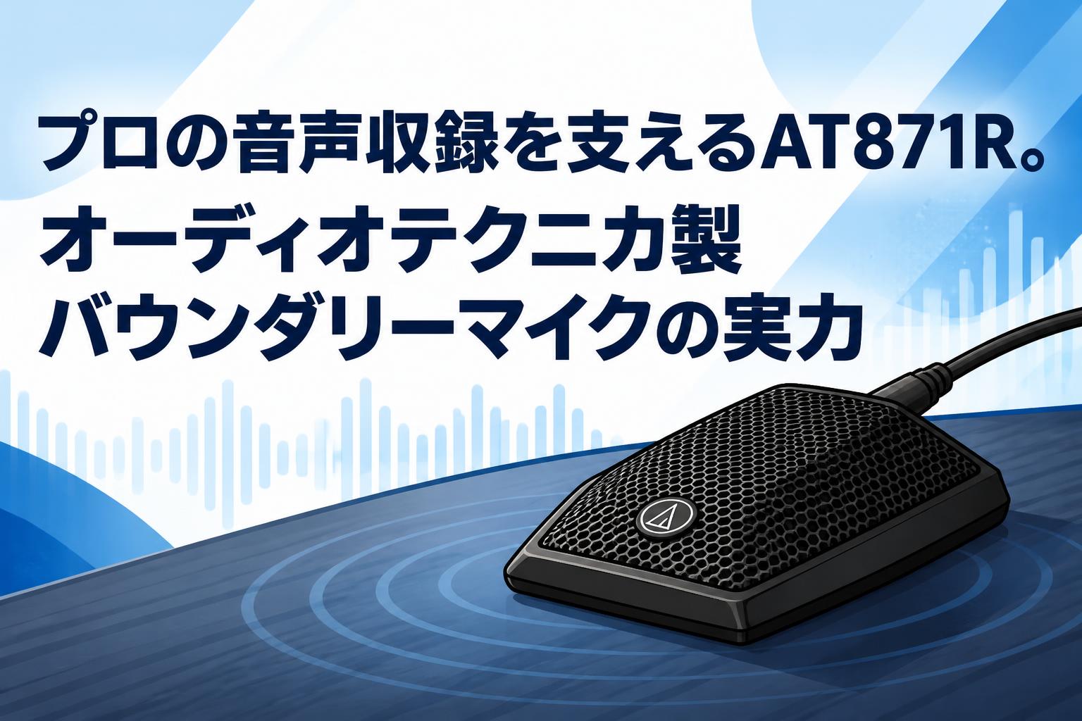 プロの音声収録を支えるAT871R。オーディオテクニカ製バウンダリーマイクの実力