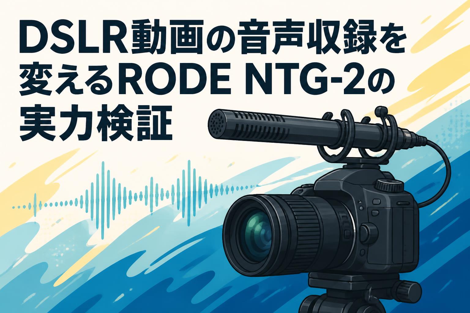 DSLR動画の音声収録を変えるRODE NTG-2の実力検証