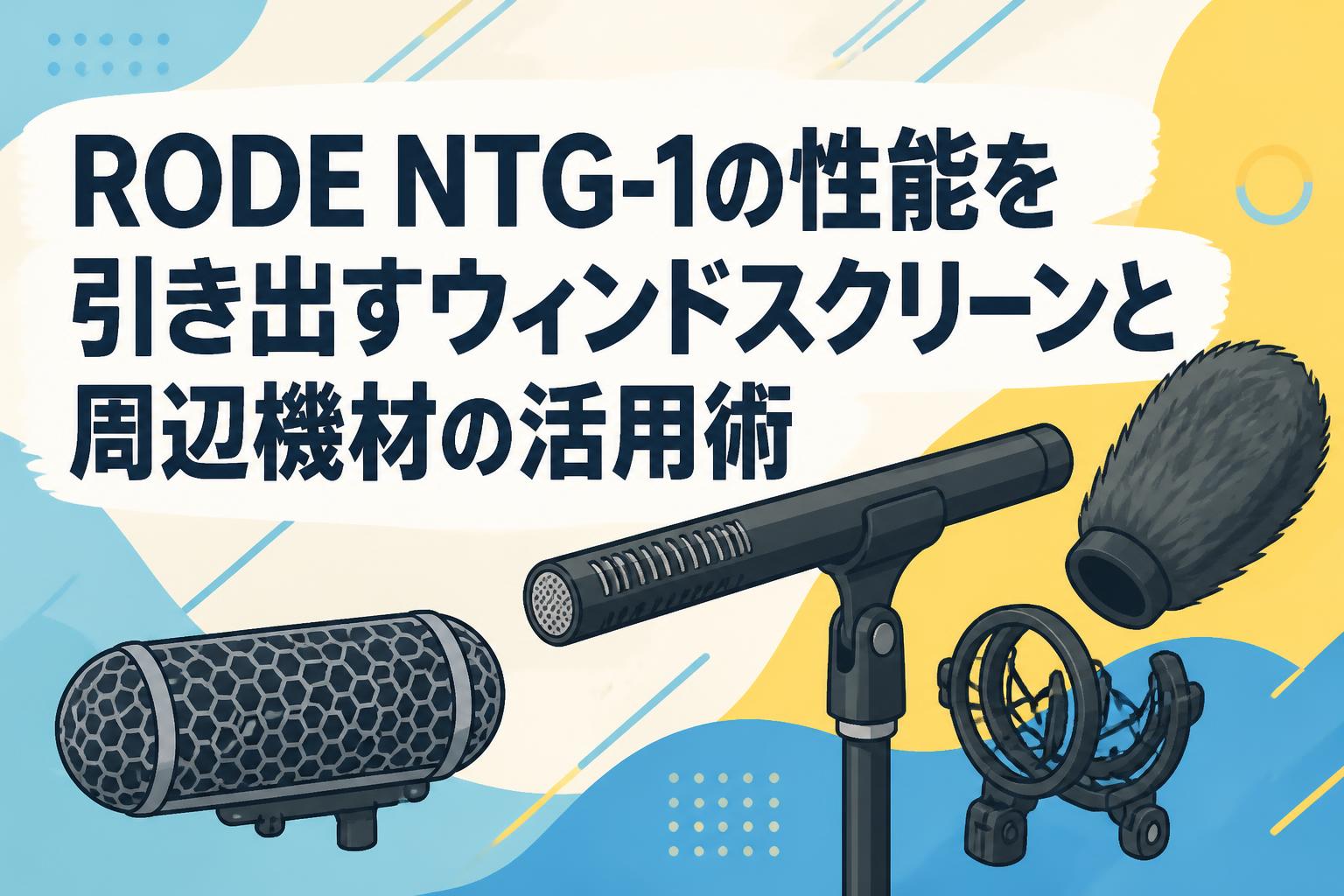 RODE NTG-1の性能を引き出すウィンドスクリーンと周辺機材の活用術