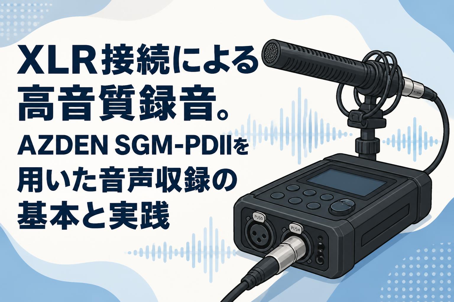 XLR接続による高音質録音。AZDEN SGM-PDIIを用いた音声収録の基本と実践