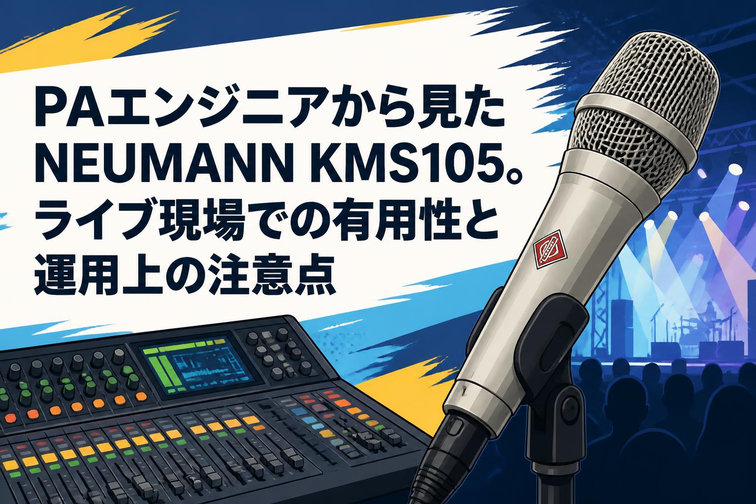 PAエンジニアから見たNEUMANN KMS105。ライブ現場での有用性と運用上の注意点