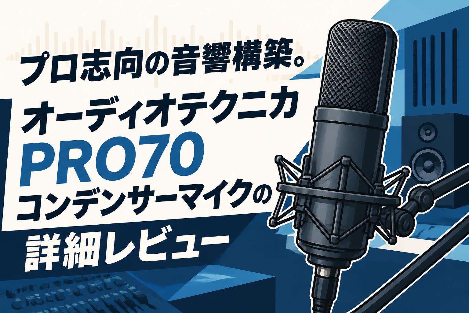 プロ志向の音響構築。オーディオテクニカPRO70コンデンサーマイクの詳細レビュー