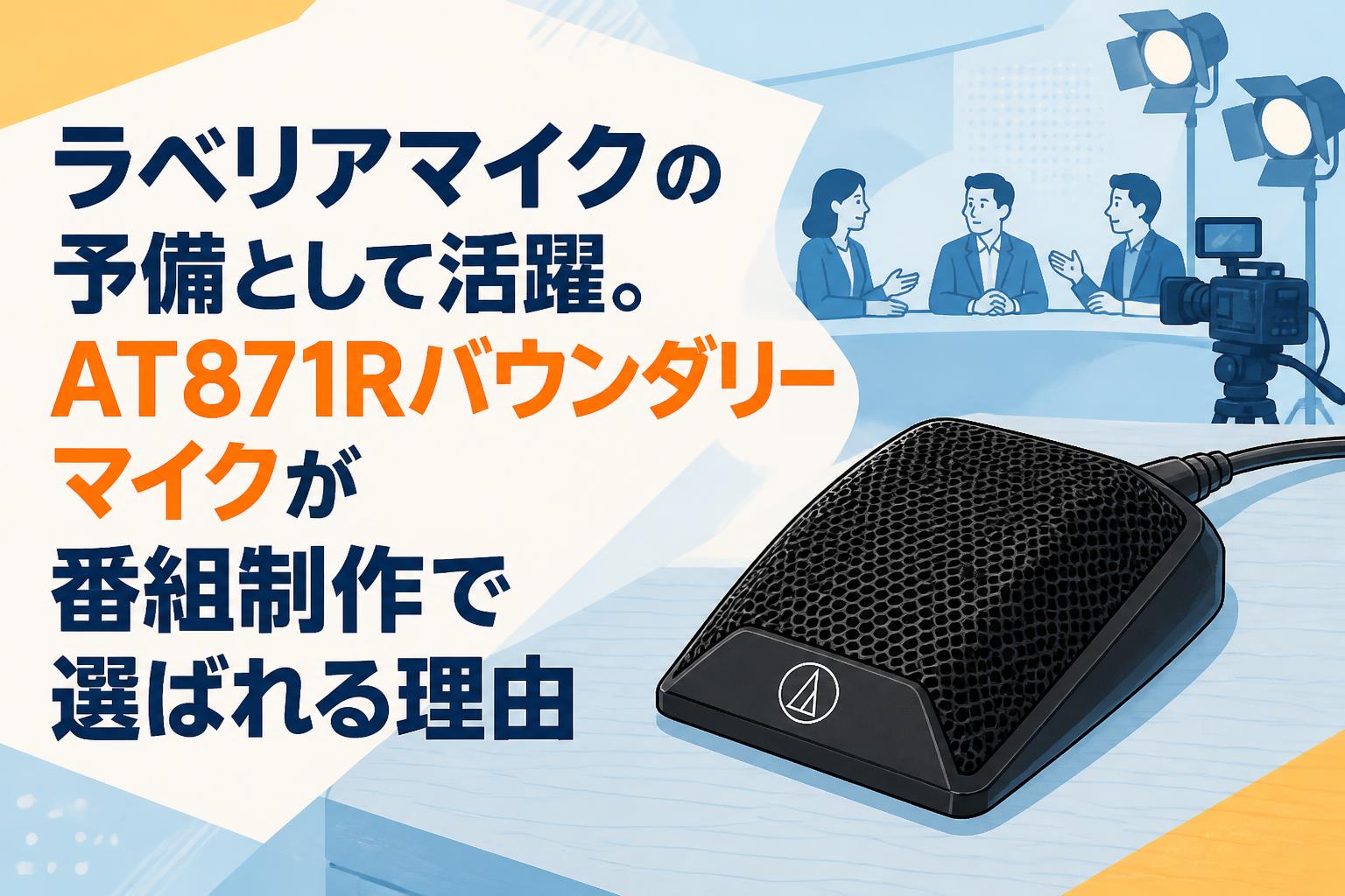 ラベリアマイクの予備として活躍。AT871Rバウンダリーマイクが番組制作で選ばれる理由