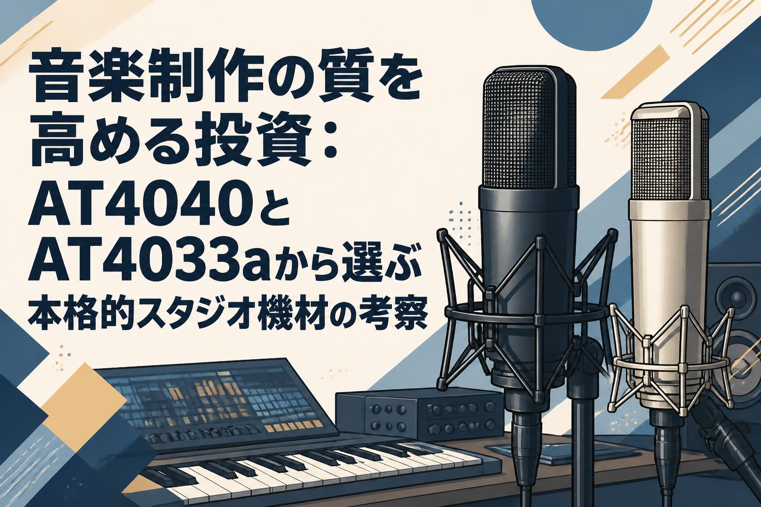 音楽制作の質を高める投資：AT4040とAT4033aから選ぶ本格的スタジオ機材の考察