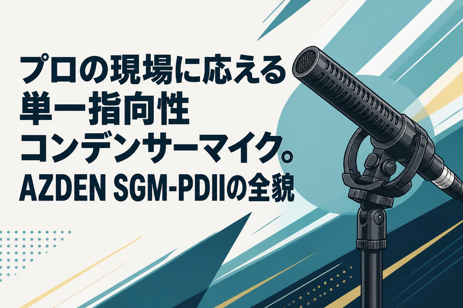 プロの現場に応える単一指向性コンデンサーマイク。AZDEN SGM-PDIIの全貌