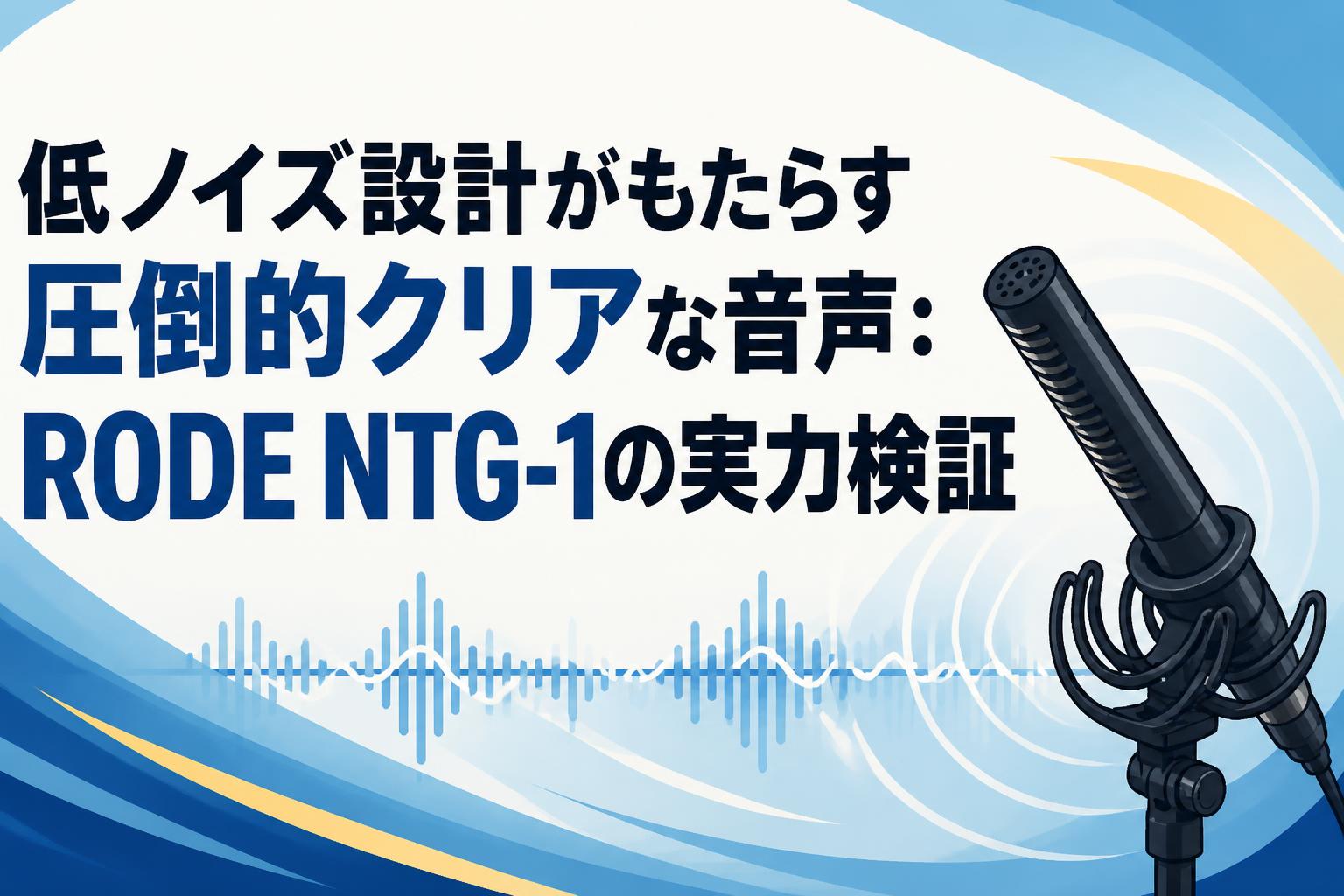 低ノイズ設計がもたらす圧倒的クリアな音声：RODE NTG-1の実力検証