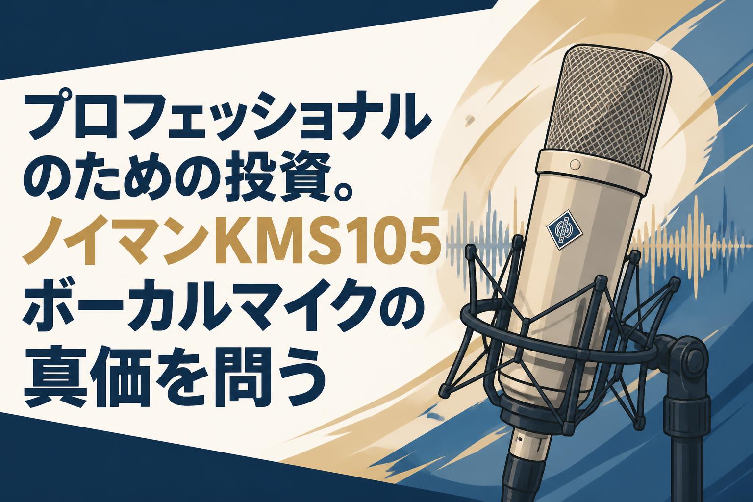 プロフェッショナルのための投資。ノイマンKMS105ボーカルマイクの真価を問う