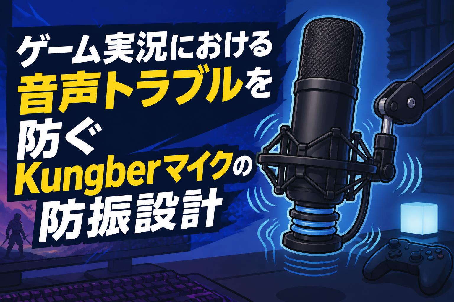 ゲーム実況における音声トラブルを防ぐKungberマイクの防振設計