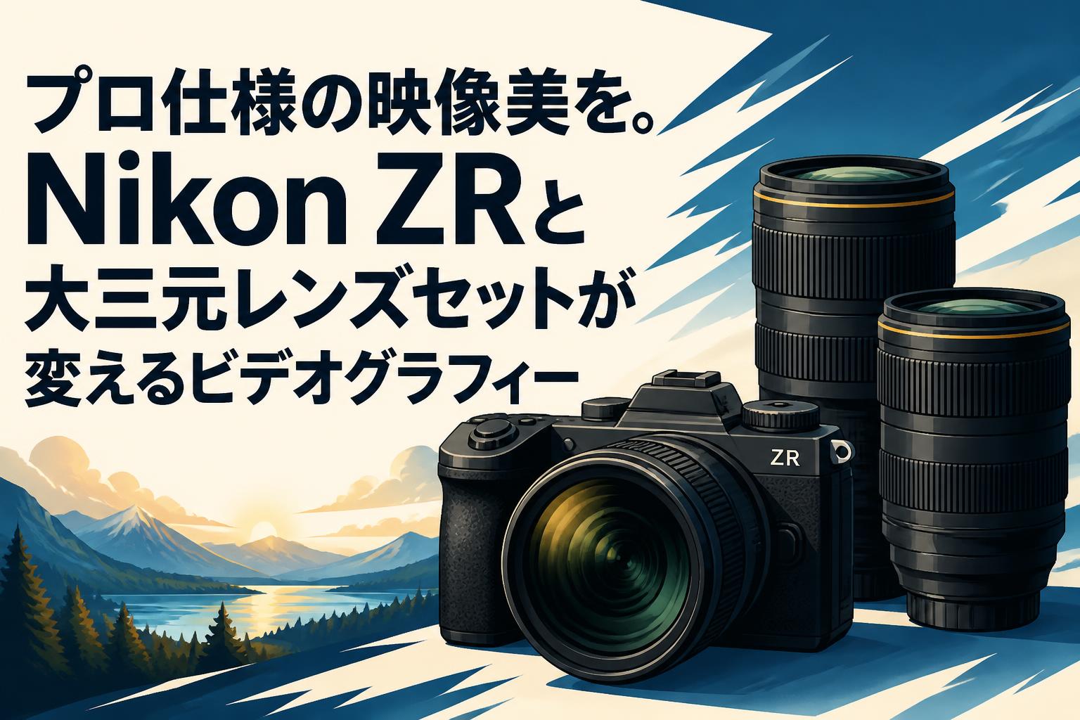 プロ仕様の映像美を。Nikon ZRと大三元レンズセットが変えるビデオグラフィー