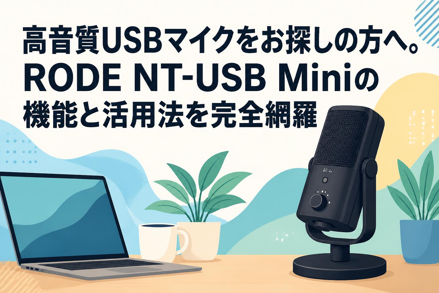 高音質USBマイクをお探しの方へ。RODE NT-USB Miniの機能と活用法を完全網羅