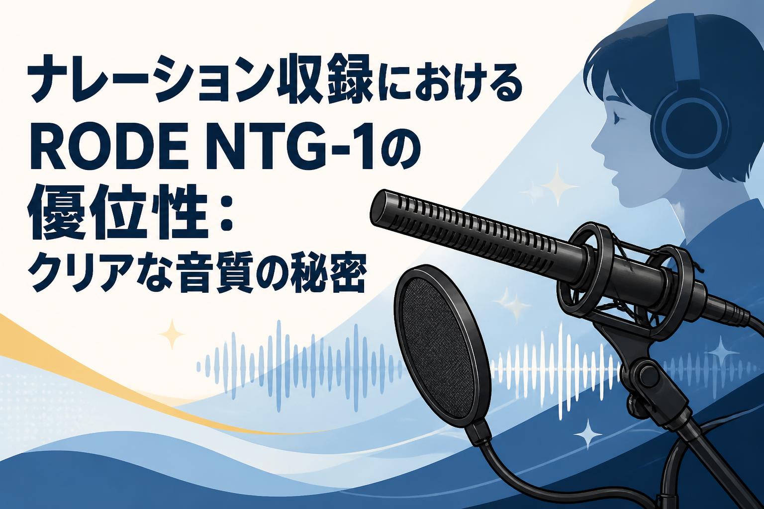 ナレーション収録におけるRODE NTG-1の優位性：クリアな音質の秘密