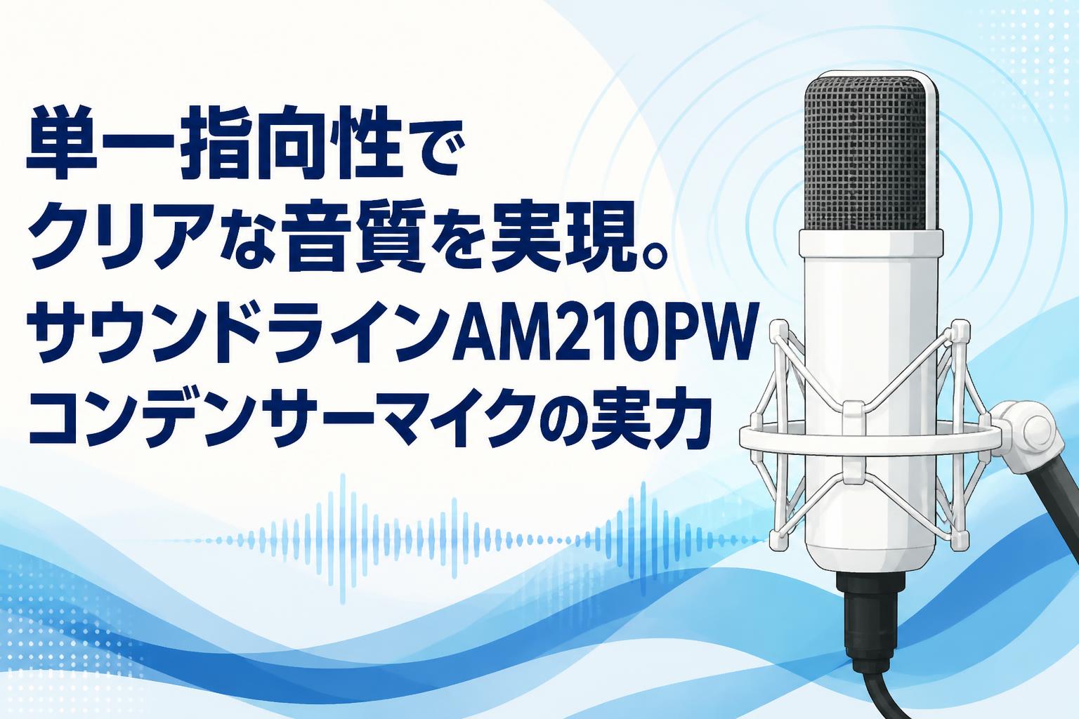 単一指向性でクリアな音質を実現。サウンドラインAM210PWコンデンサーマイクの実力