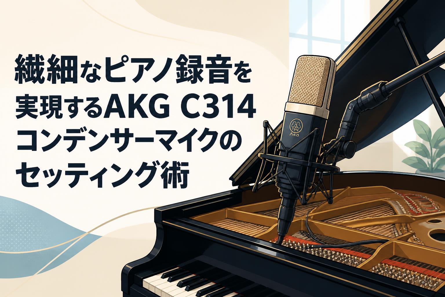 繊細なピアノ録音を実現するAKG C314コンデンサーマイクのセッティング術