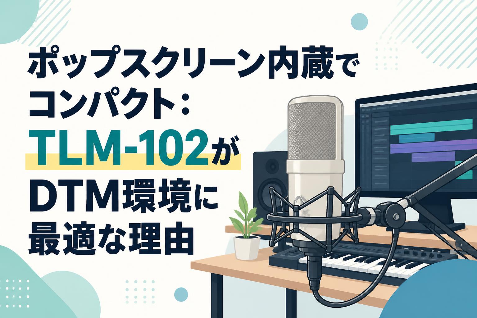ポップスクリーン内蔵でコンパクト：TLM-102がDTM環境に最適な理由