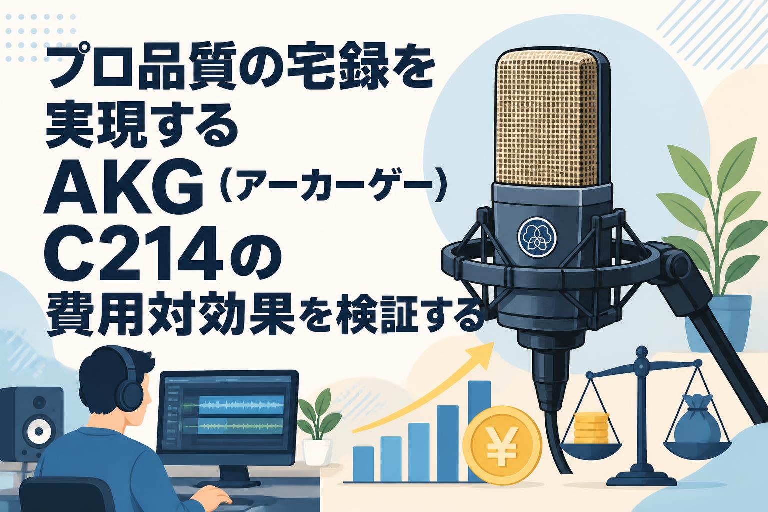 プロ品質の宅録を実現するAKG（アーカーゲー）C214の費用対効果を検証する