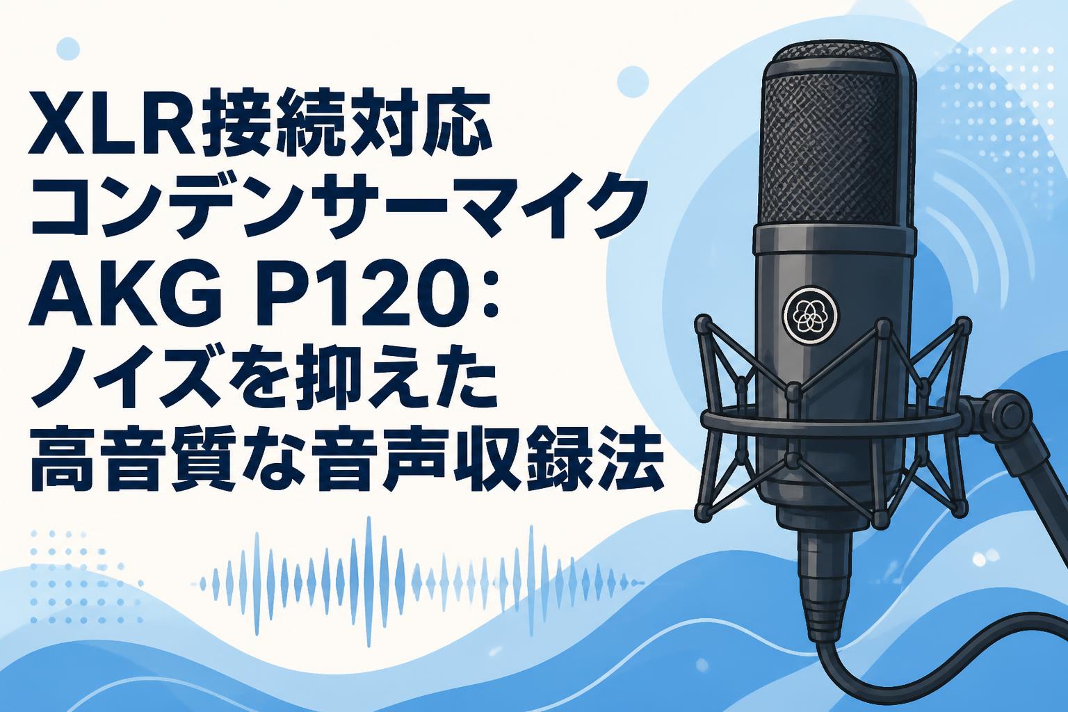 XLR接続対応コンデンサーマイクAKG P120：ノイズを抑えた高音質な音声収録法