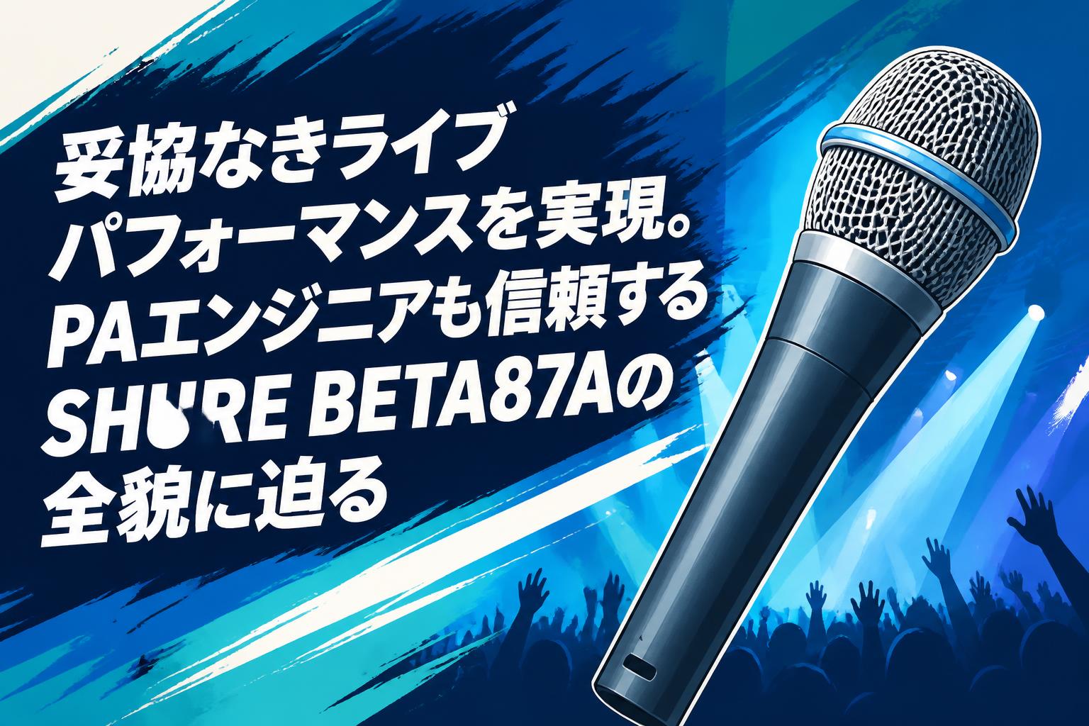 妥協なきライブパフォーマンスを実現。PAエンジニアも信頼するSHURE BETA87Aの全貌に迫る