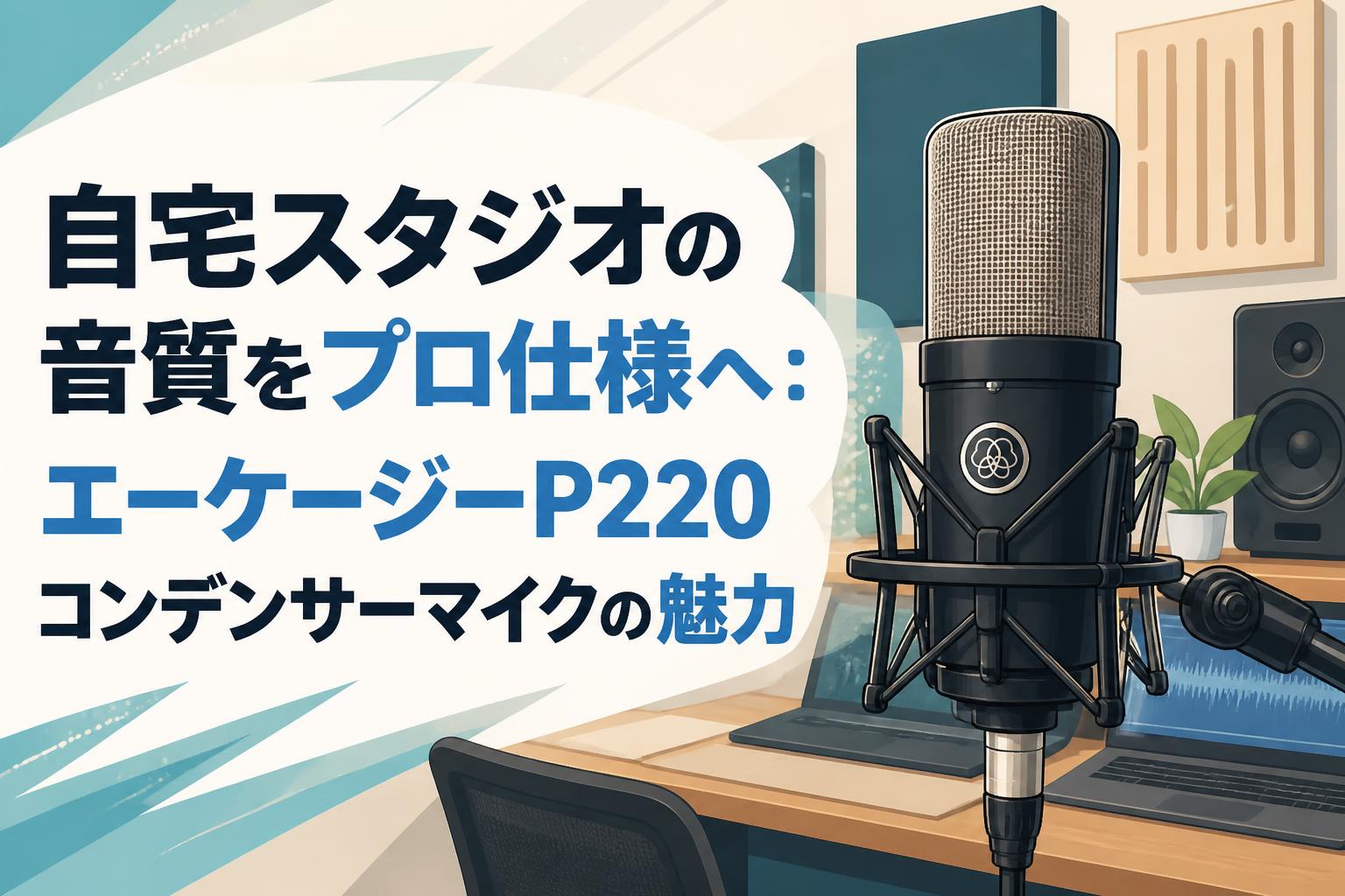 自宅スタジオの音質をプロ仕様へ：エーケージーP220コンデンサーマイクの魅力