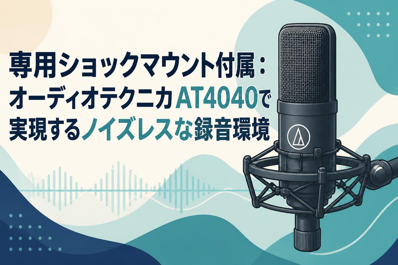 専用ショックマウント付属：オーディオテクニカAT4040で実現するノイズレスな録音環境