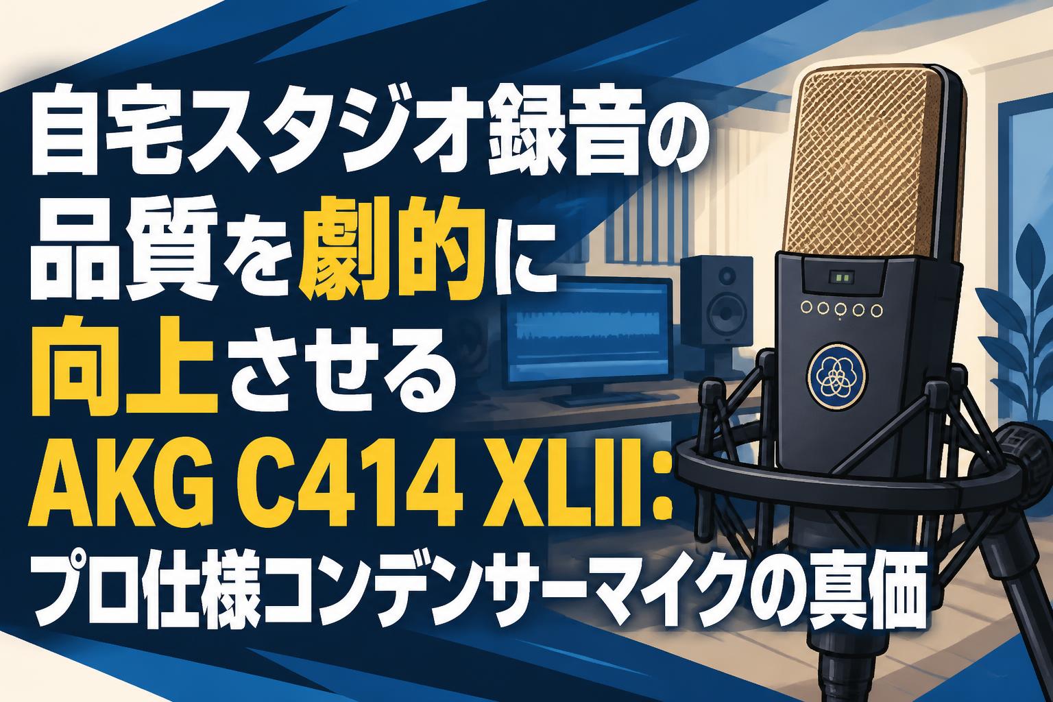 自宅スタジオ録音の品質を劇的に向上させるAKG C414 XLII：プロ仕様コンデンサーマイクの真価