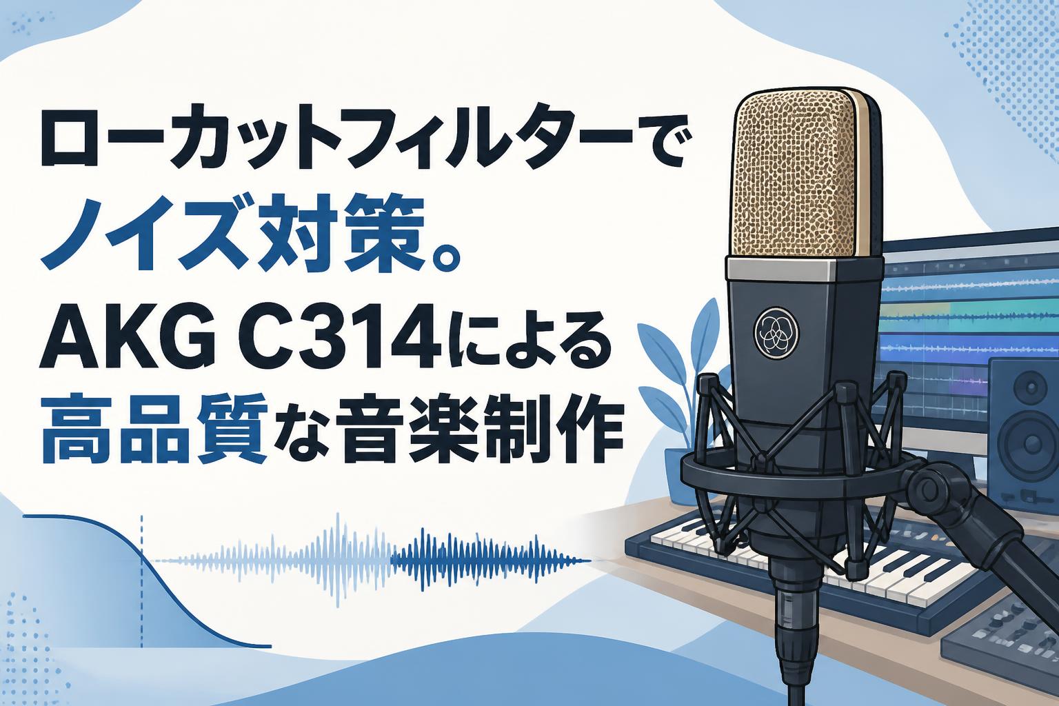 ローカットフィルターでノイズ対策。AKG C314による高品質な音楽制作