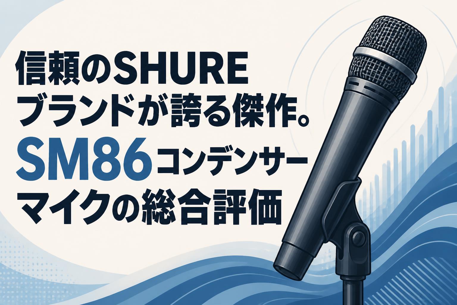 信頼のSHUREブランドが誇る傑作。SM86コンデンサーマイクの総合評価