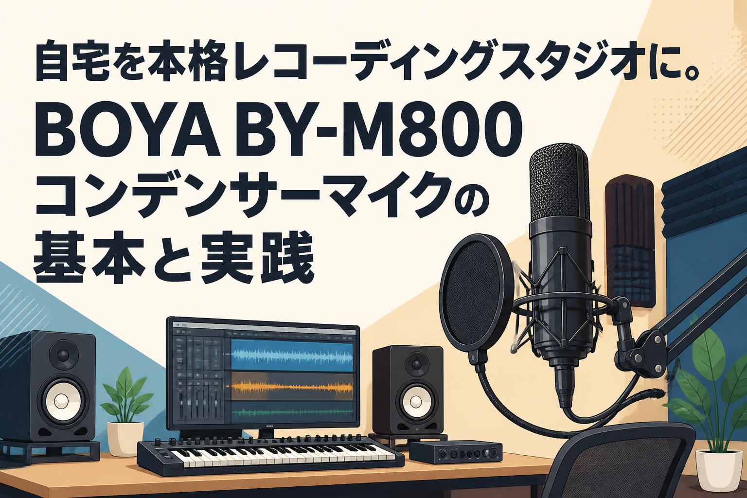 自宅を本格レコーディングスタジオに。BOYA BY-M800コンデンサーマイクの基本と実践