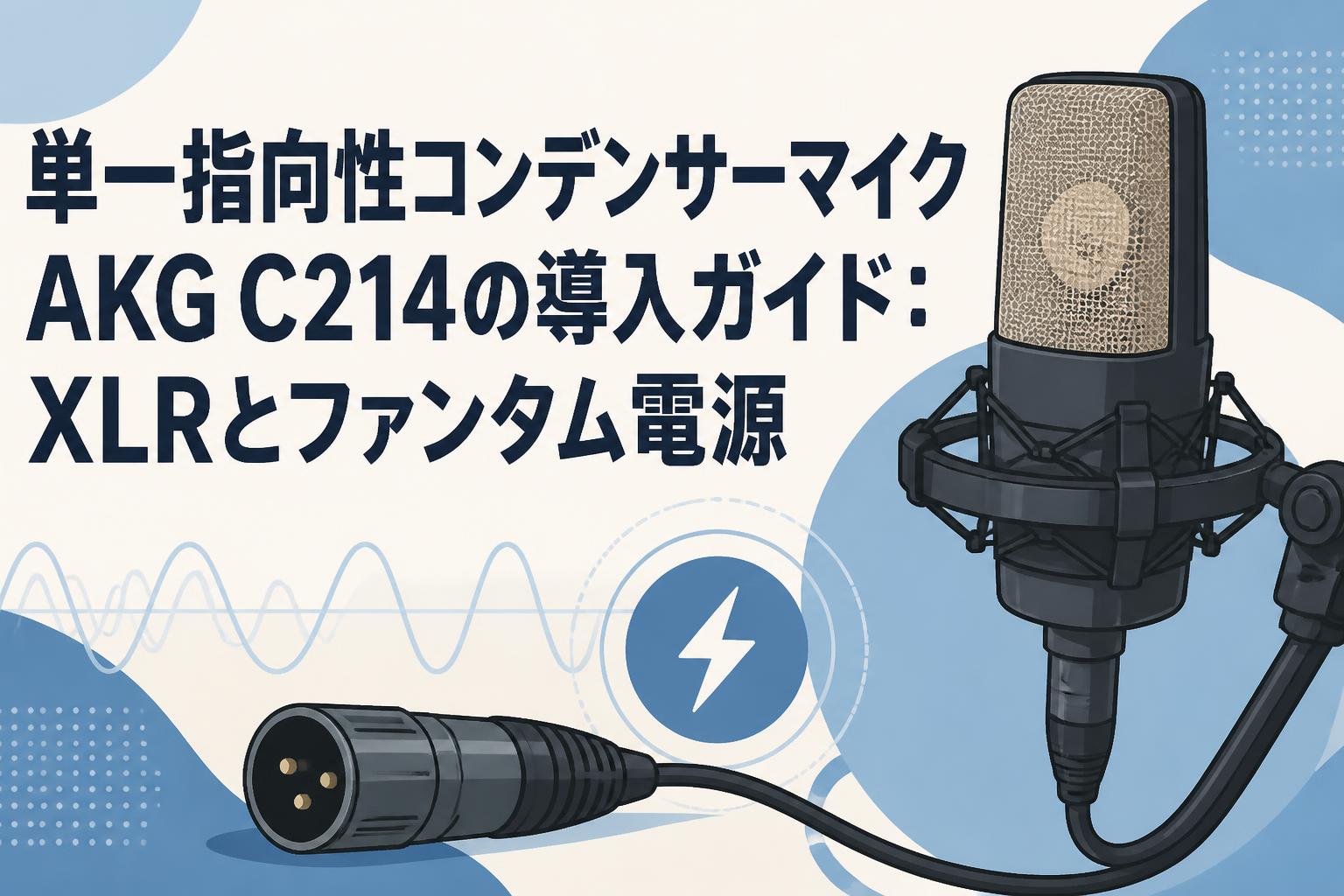 単一指向性コンデンサーマイクAKG C214の導入ガイド：XLRとファンタム電源