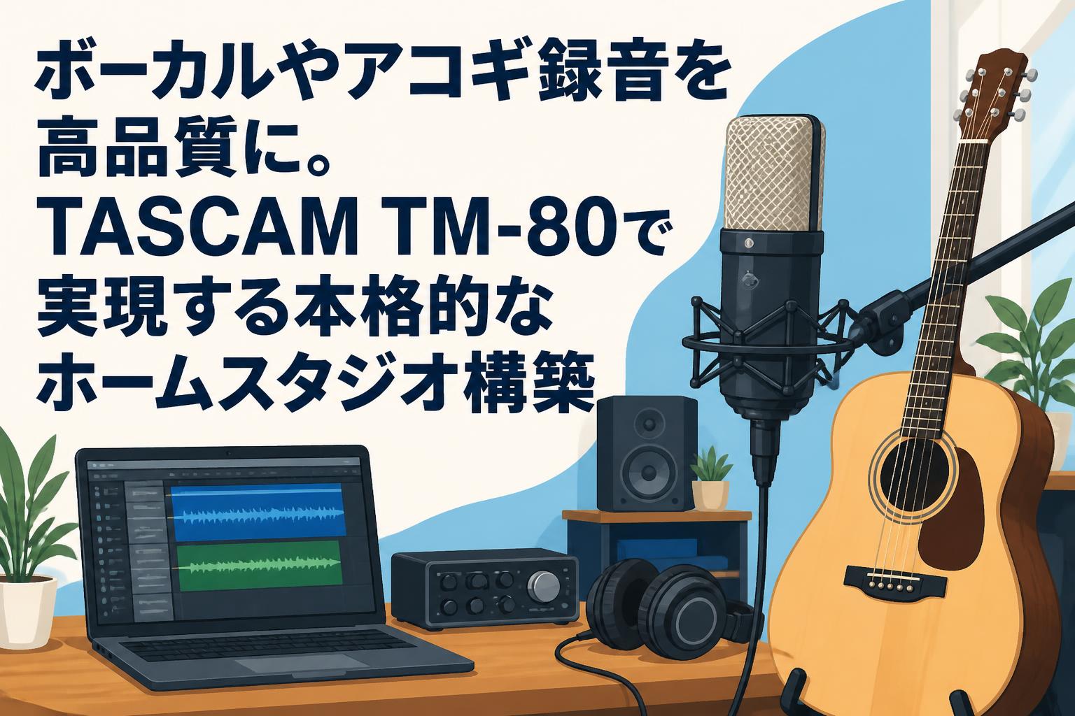 ボーカルやアコギ録音を高品質に。TASCAM TM-80で実現する本格的なホームスタジオ構築